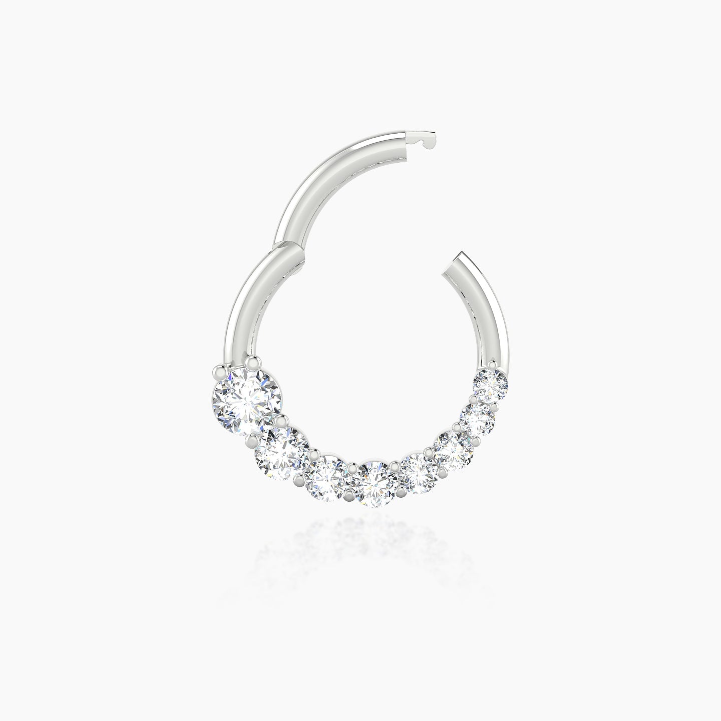 Mily | 18k White Gold 8 mm Diamond Septum Piercing