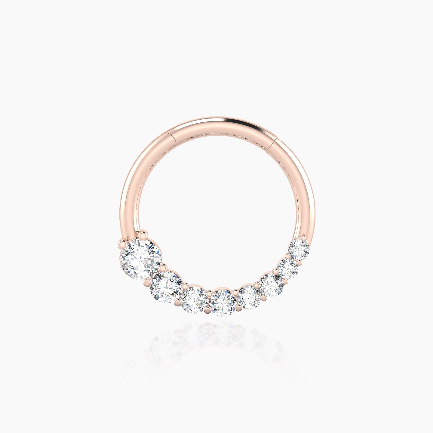 Mily | 18k Rose Gold 9.5 mm Diamond Daith Piercing