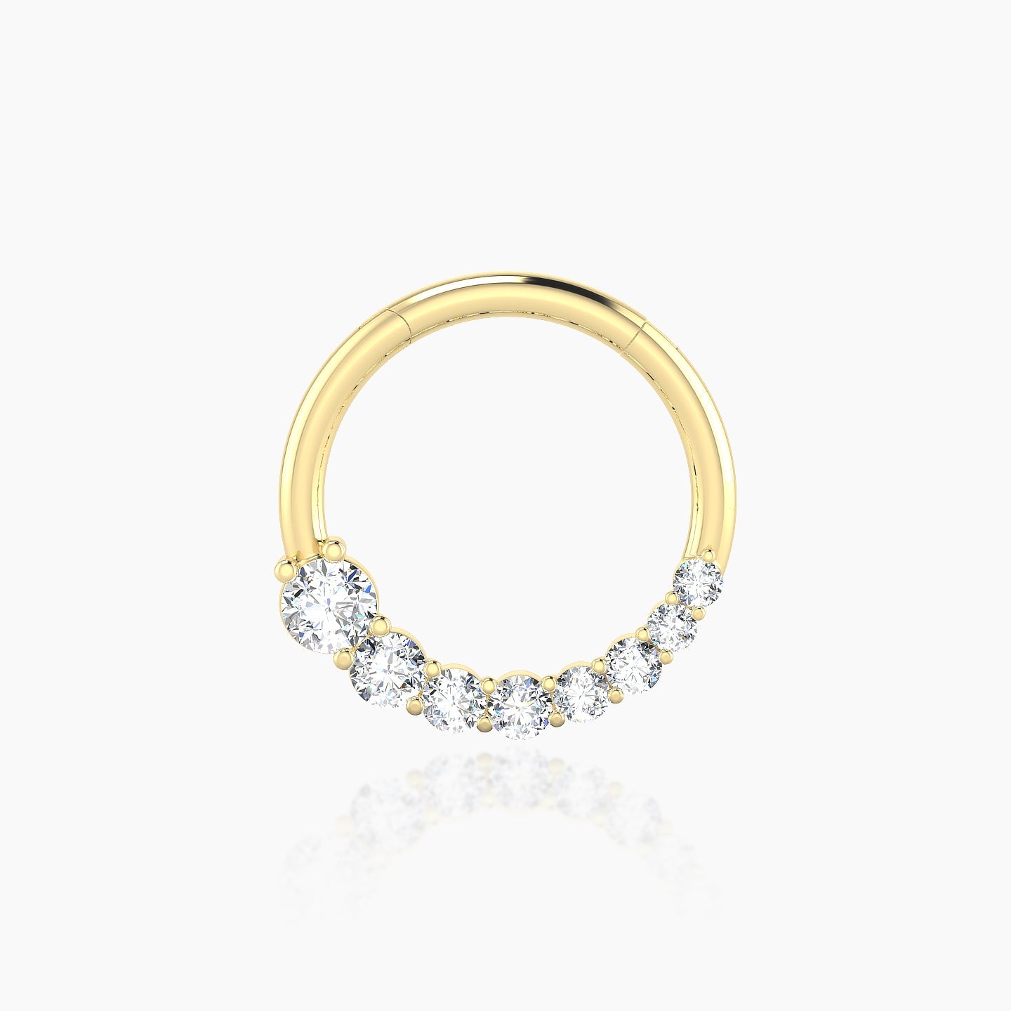 Mily | 18k Yellow Gold 9.5 mm Diamond Daith Piercing