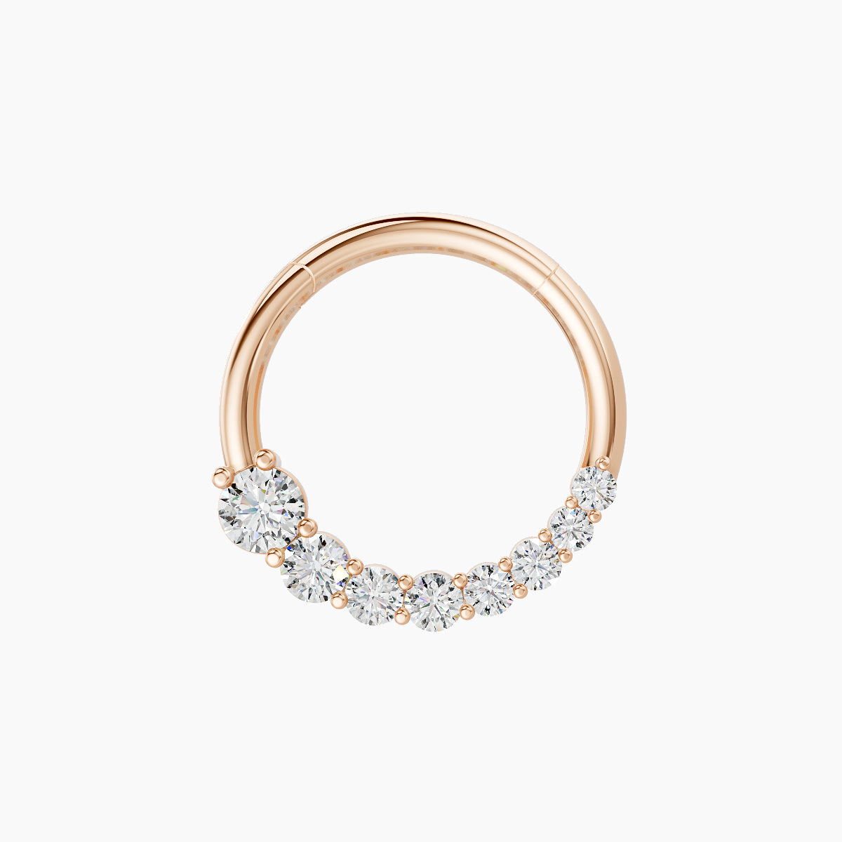 Mily | 18k Rose Gold 9.5 mm Diamond Septum Piercing