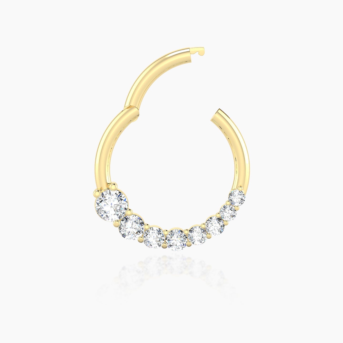 Mily | 18k Yellow Gold 9.5 mm Diamond Septum Piercing