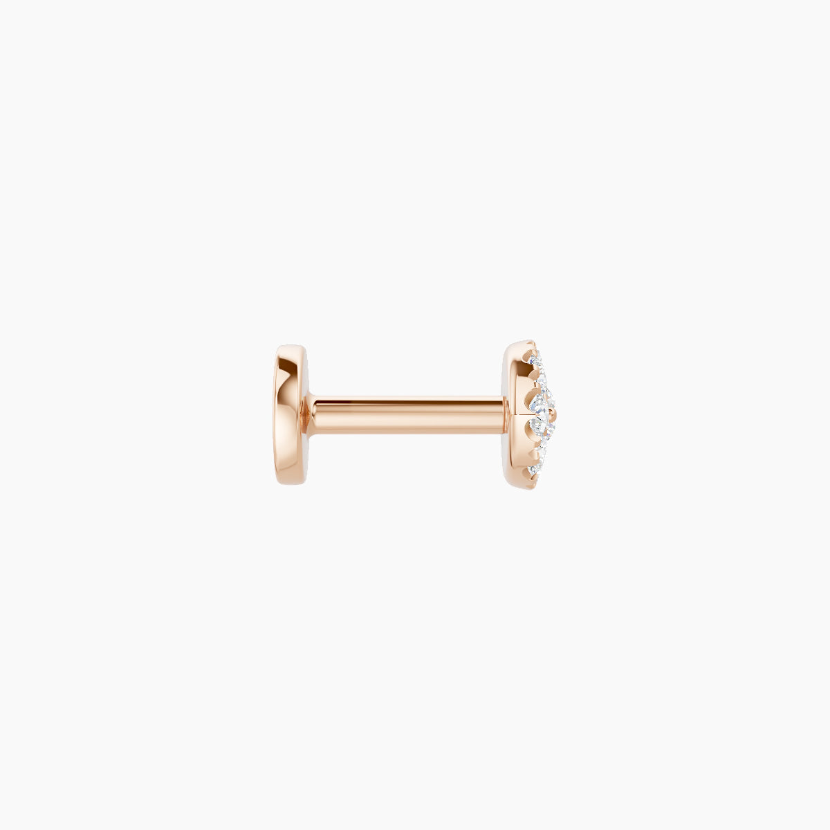 Minerva | 18k Rose Gold 5.5 mm 5 mm Eye Diamond Piercing