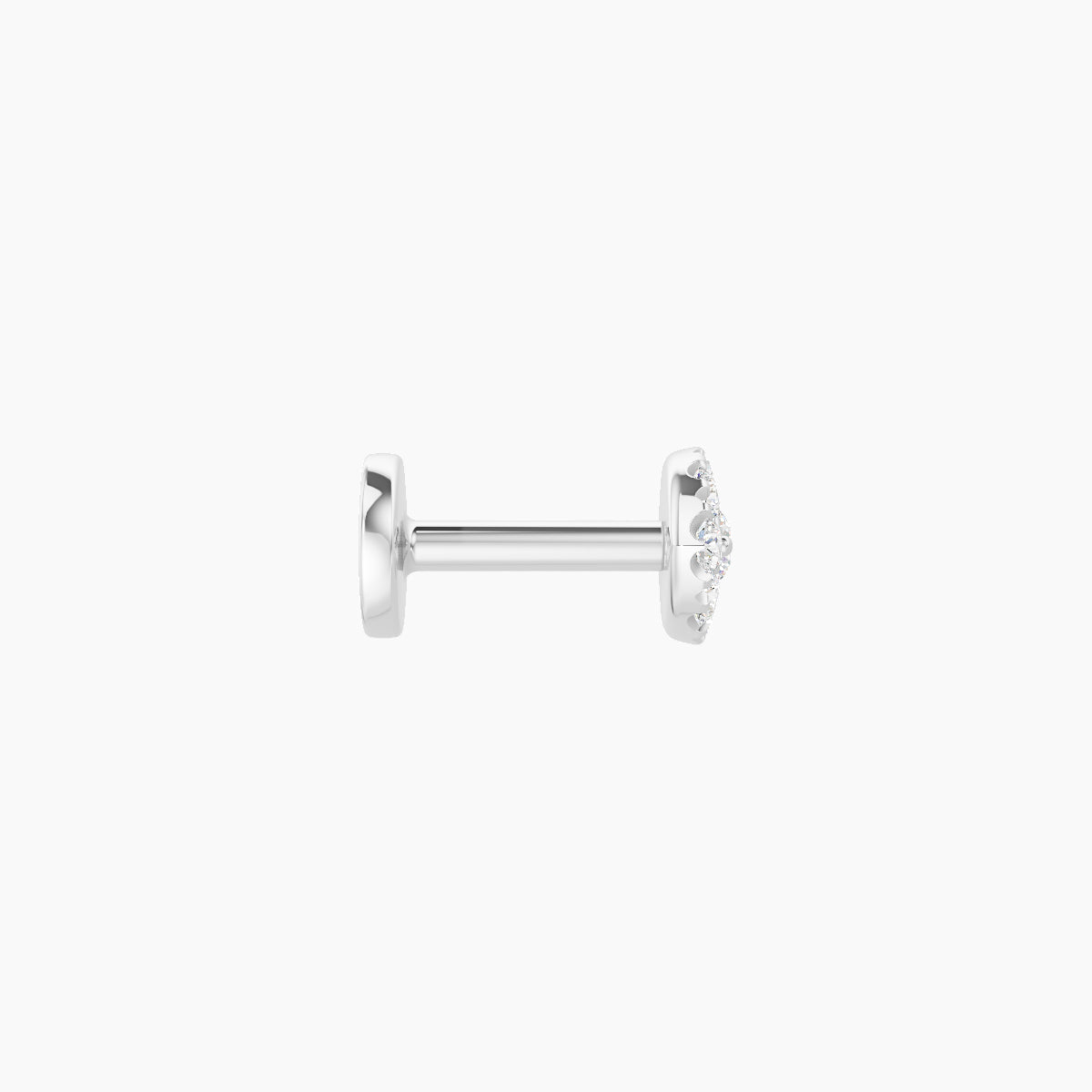 Minerva | 18k White Gold 5.5 mm 5 mm Eye Diamond Piercing