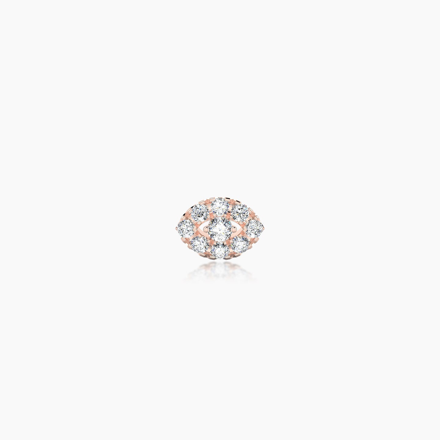 Minerva | 18k Rose Gold 5 mm 5 mm Eye Diamond Piercing