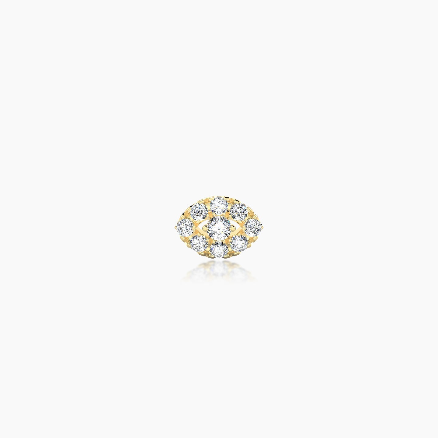 Minerva | 18k Yellow Gold 5 mm 5 mm Eye Diamond Piercing