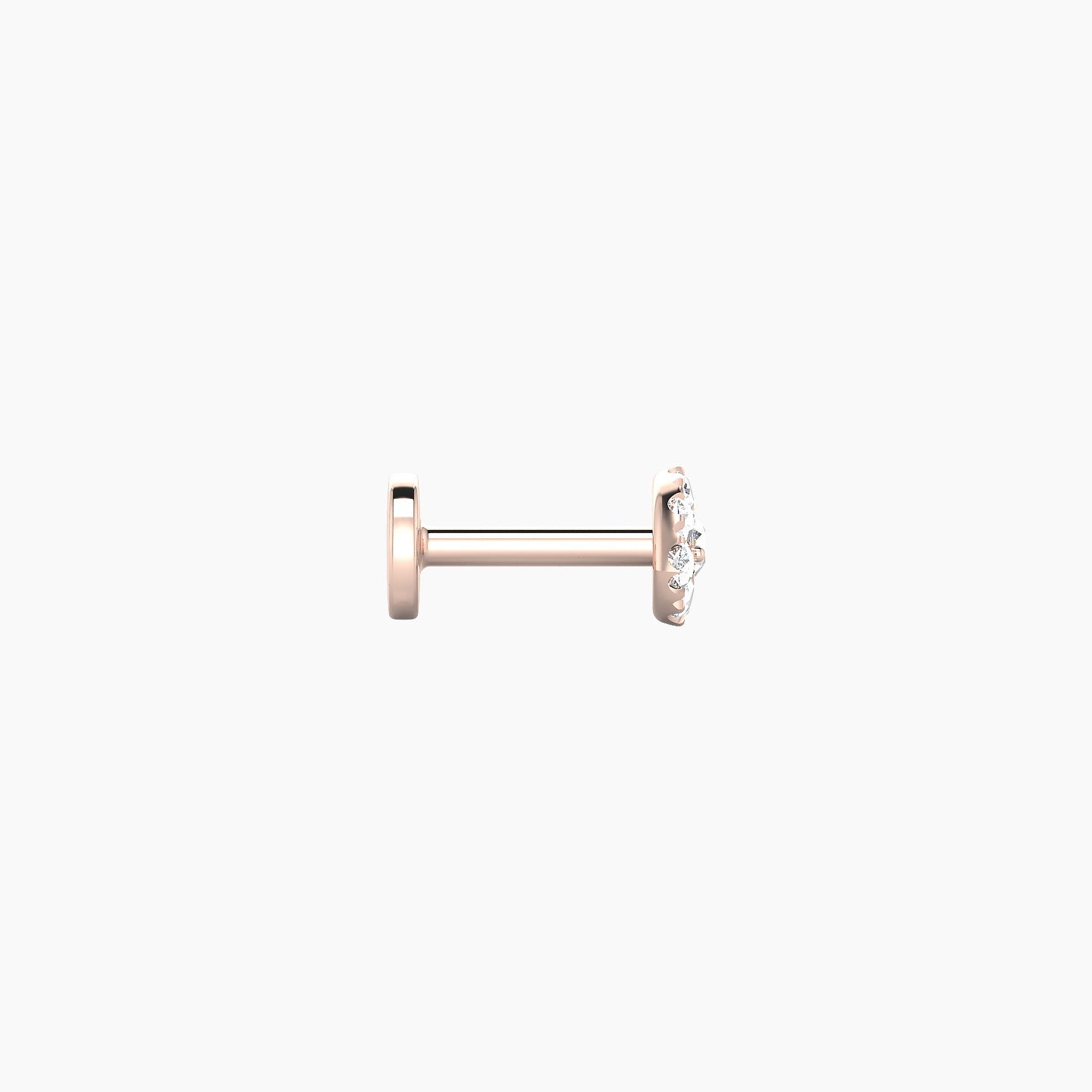 Minerva | 18k Rose Gold 5 mm 5 mm Eye Diamond Piercing