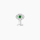 Minerva | Piercing Flottant Nombril Œil Émeraude & Diamant