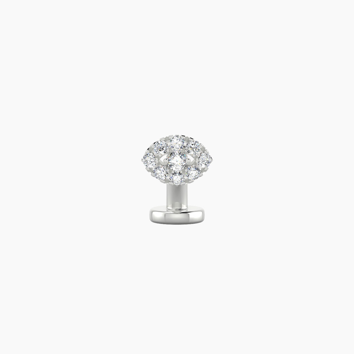 Minerva | 18k White Gold 5 mm 6 mm Eye Diamond Floating Navel Piercing