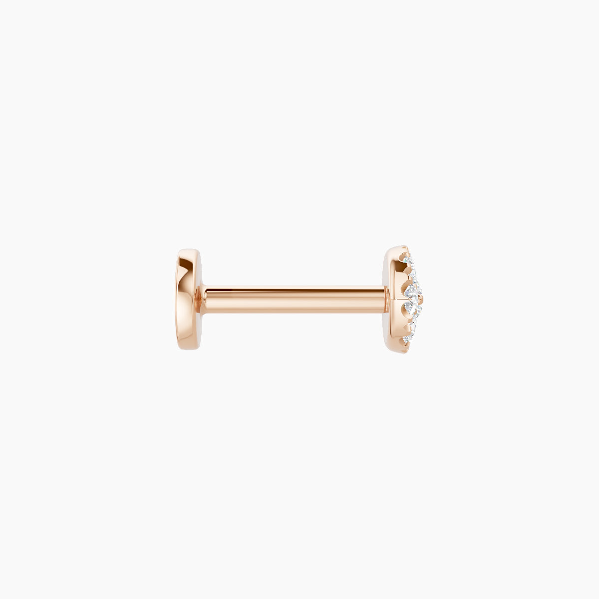 Minerva | 18k Rose Gold 5.5 mm 6.5 mm Eye Diamond Piercing