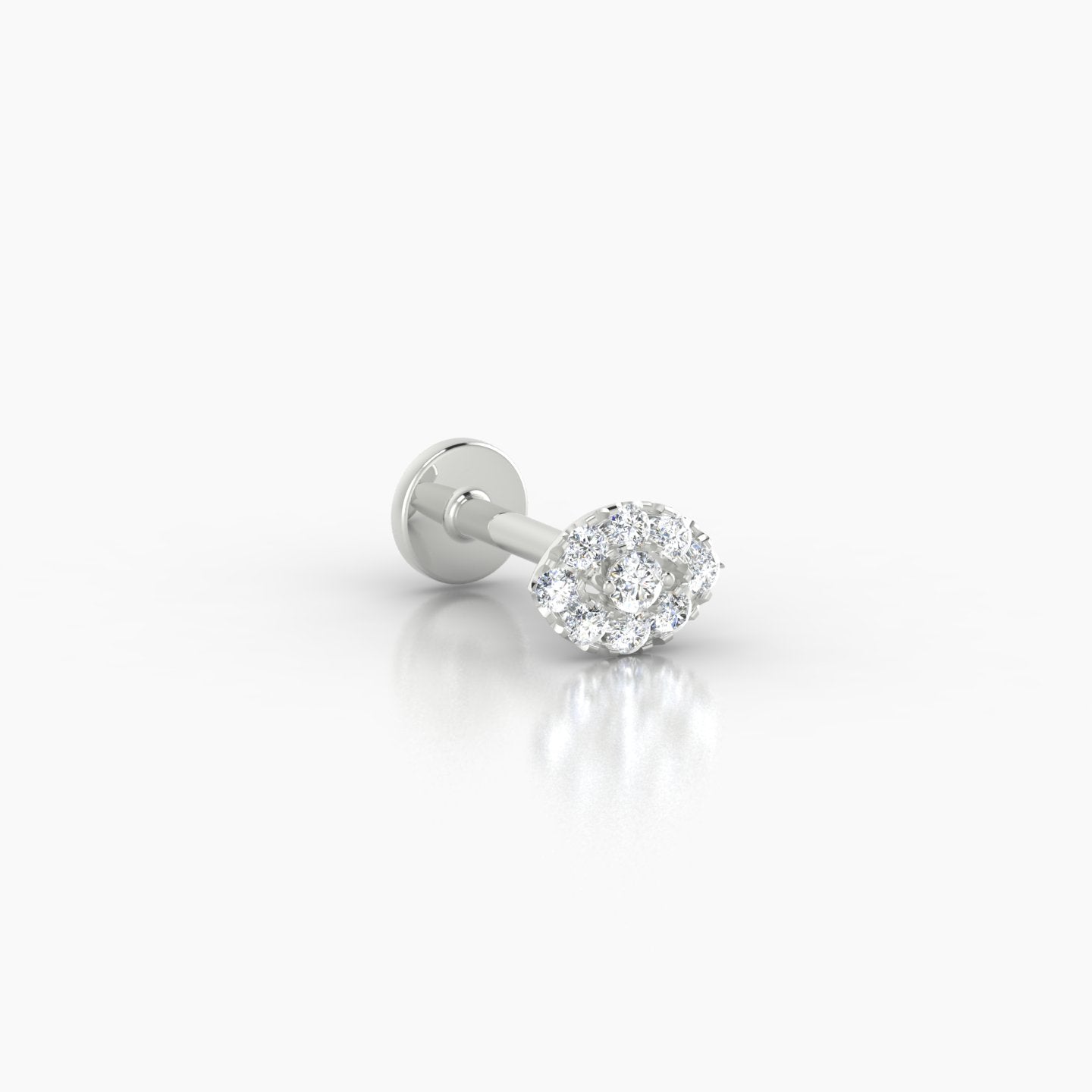 Minerva | 18k White Gold 5 mm 6.5 mm Eye Diamond Piercing