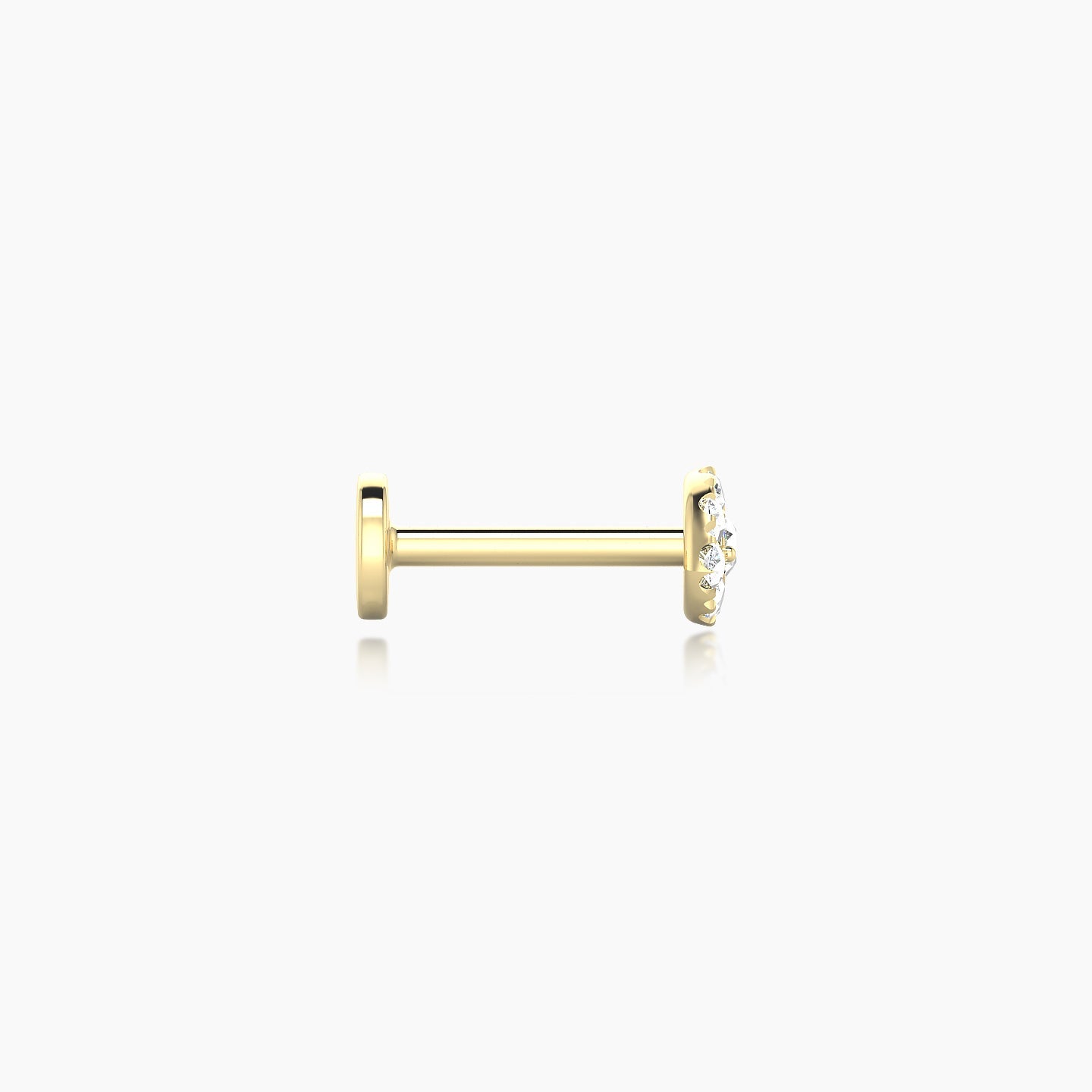 Minerva | 18k Yellow Gold 5 mm 6.5 mm Eye Diamond Piercing