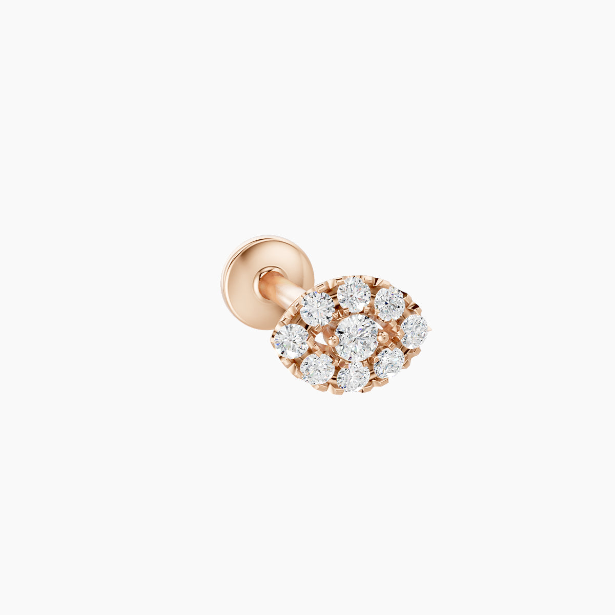 Minerva | 18k Rose Gold 5.5 mm 8 mm Eye Diamond Piercing