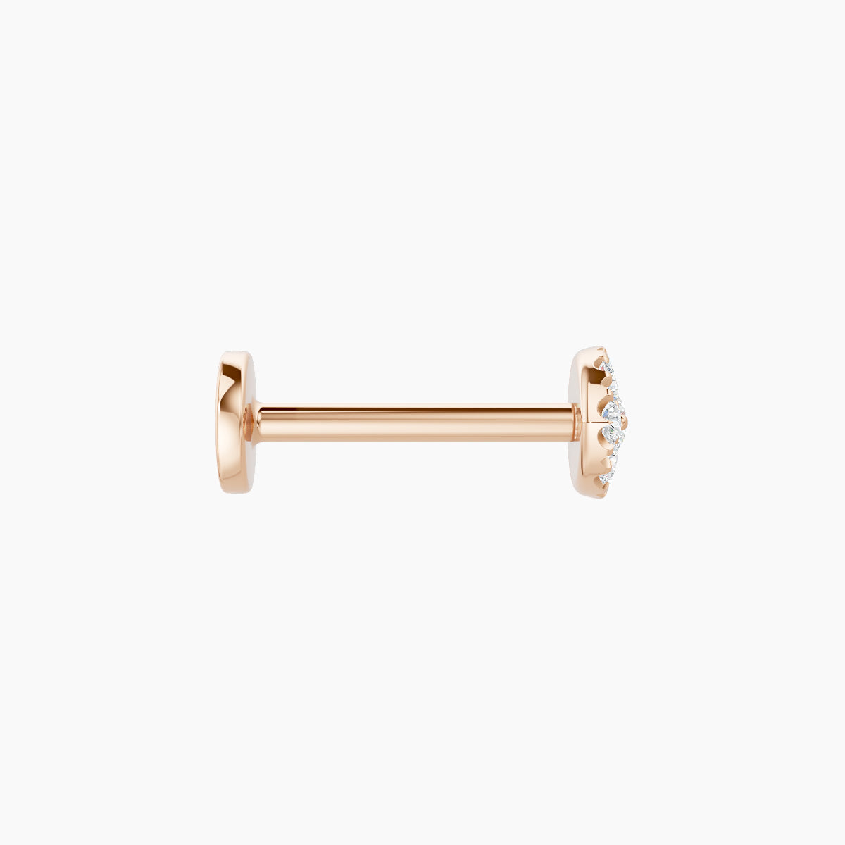 Minerva | 18k Rose Gold 5.5 mm 8 mm Eye Diamond Piercing