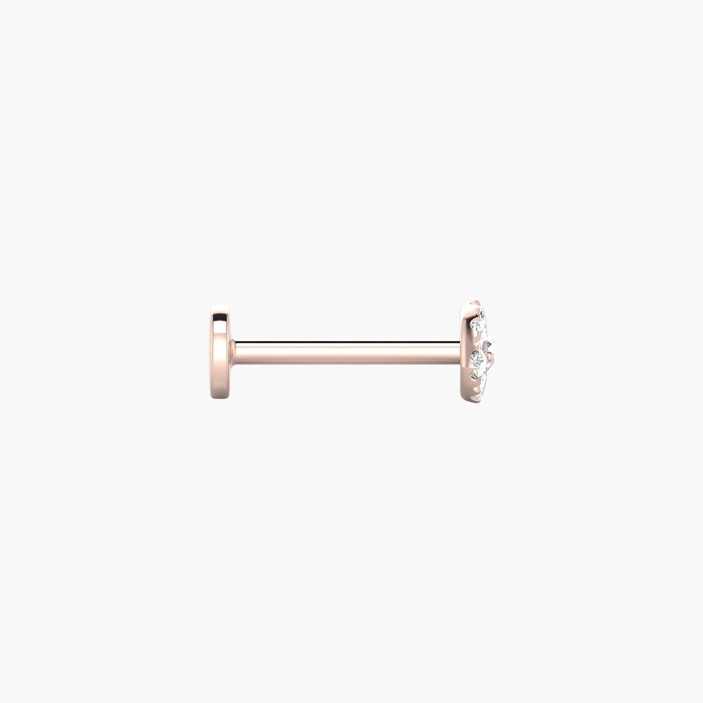 Minerva | 18k Rose Gold 5 mm 8 mm Eye Diamond Piercing