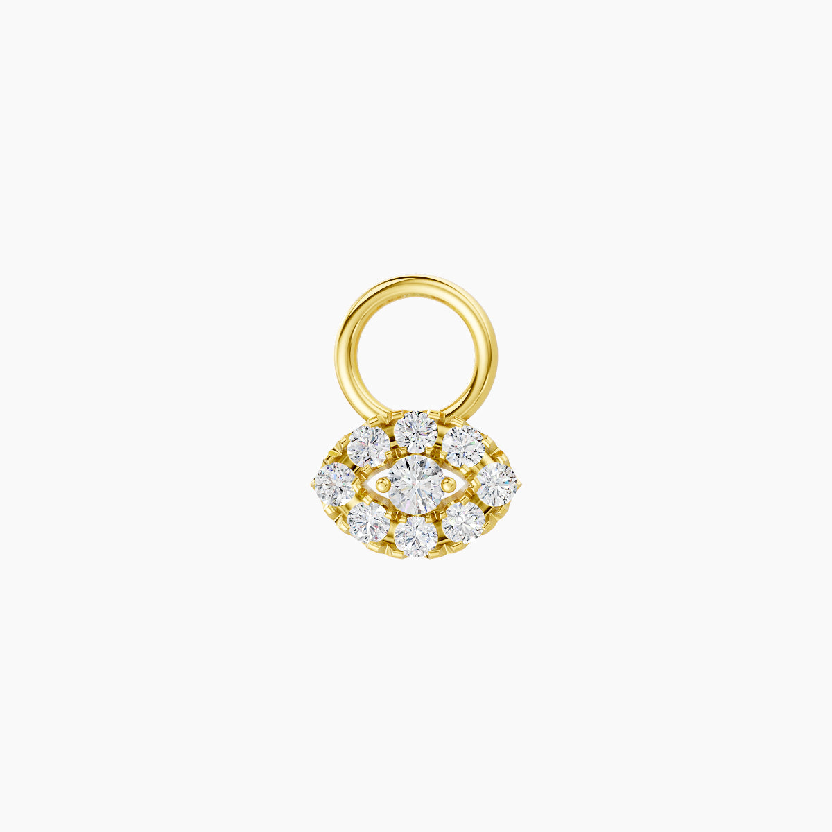Minerva | 18k Yellow Gold 5.5 mm Eye Diamond Charm