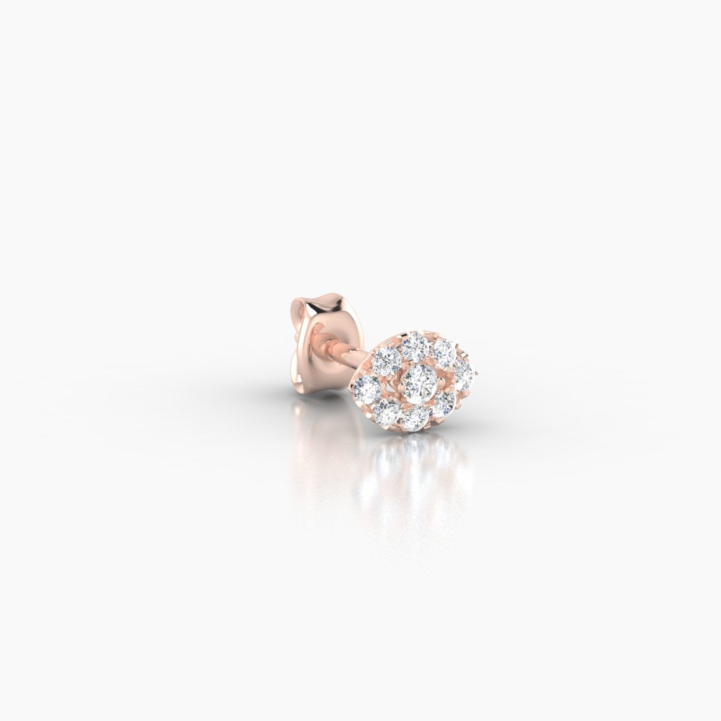 Minerva | 18k Rose Gold 5 mm Eye Diamond Earring