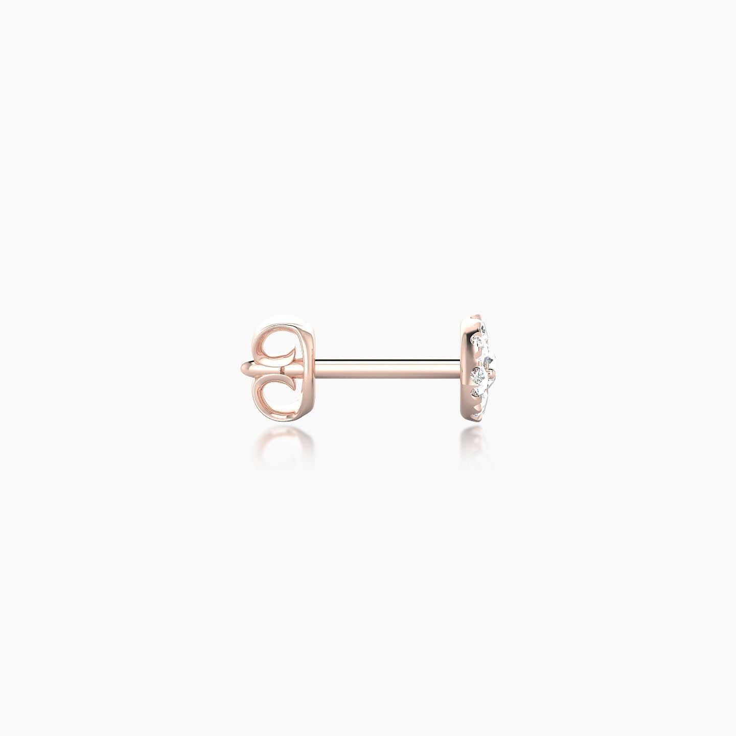 Minerva | 18k Rose Gold 5 mm Eye Diamond Earring