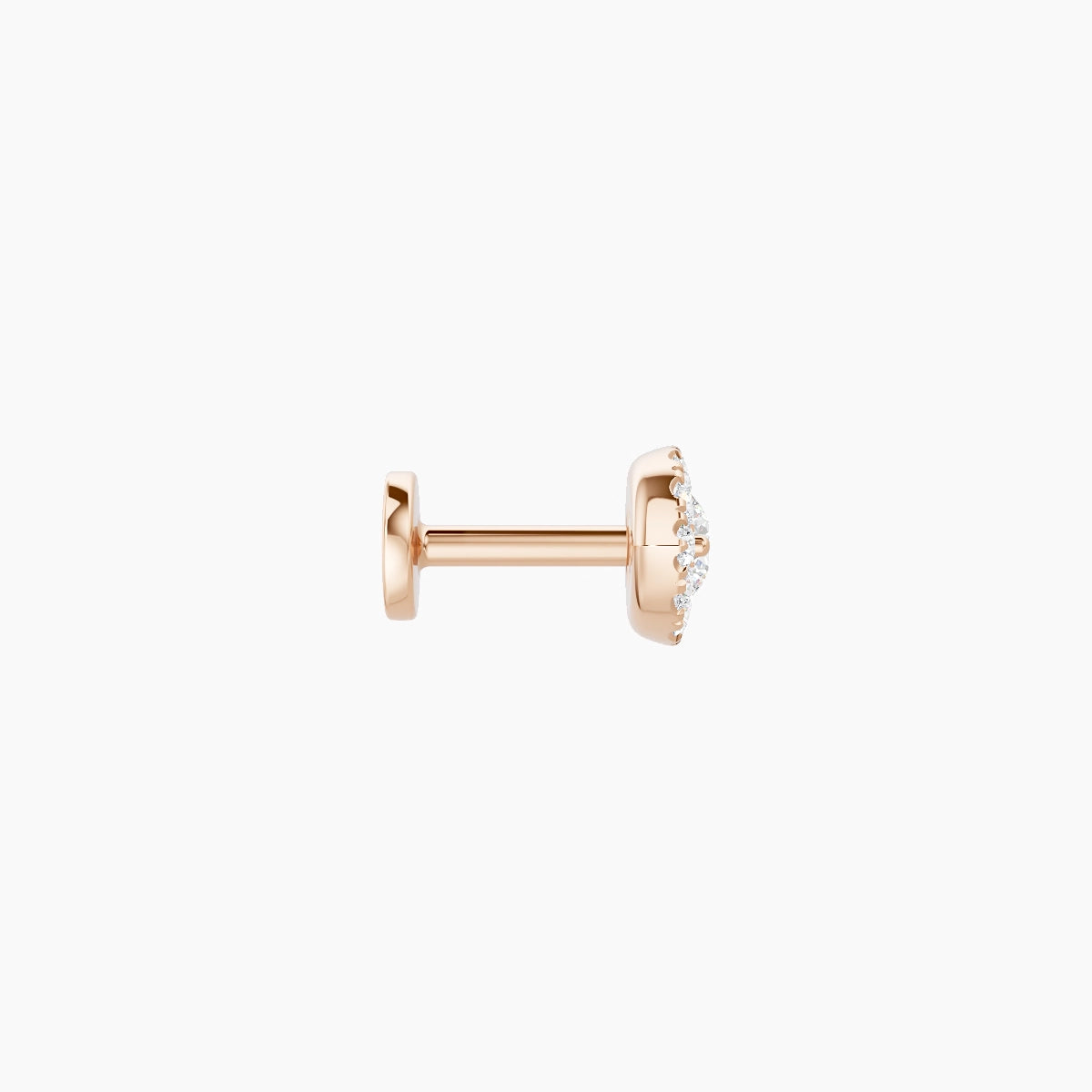 Minerva | 18k Rose Gold 7.2 mm 5 mm Eye Diamond Nose Piercing