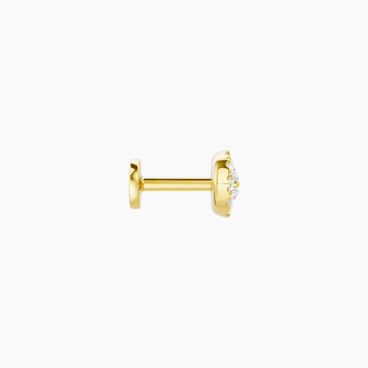 Minerva | 18k Yellow Gold 7.2 mm 5 mm Eye Diamond Piercing