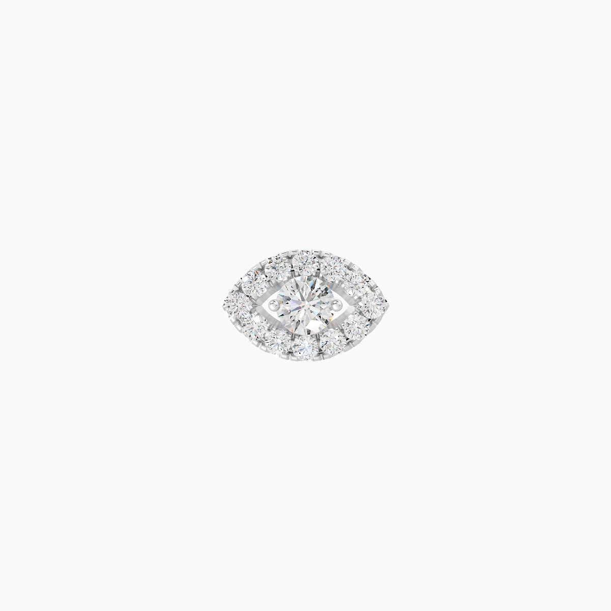 Minerva | 18k White Gold 7.2 mm 6.5 mm Eye Diamond Piercing