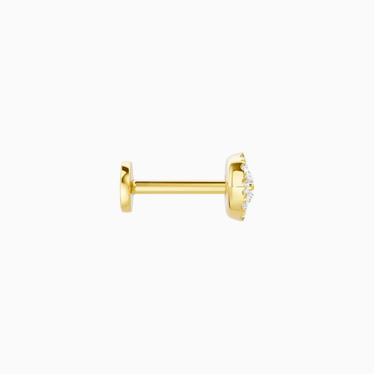 Minerva | 18k Yellow Gold 7.2 mm 6.5 mm Eye Diamond Piercing