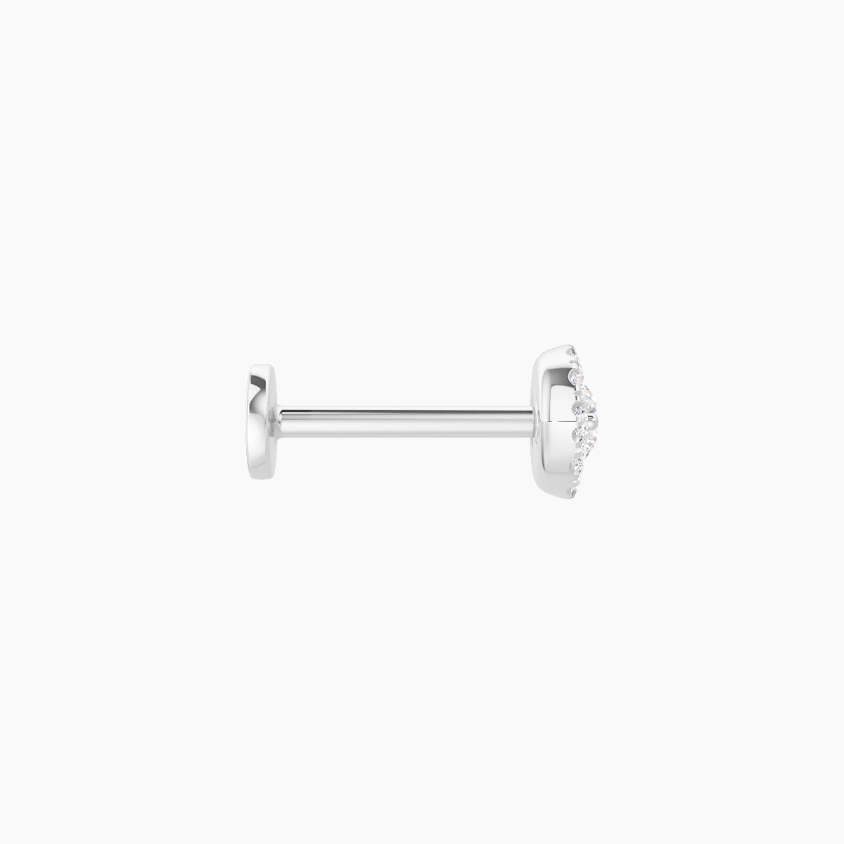 Minerva | 18k White Gold 7.2 mm 8 mm Eye Diamond Nose Piercing