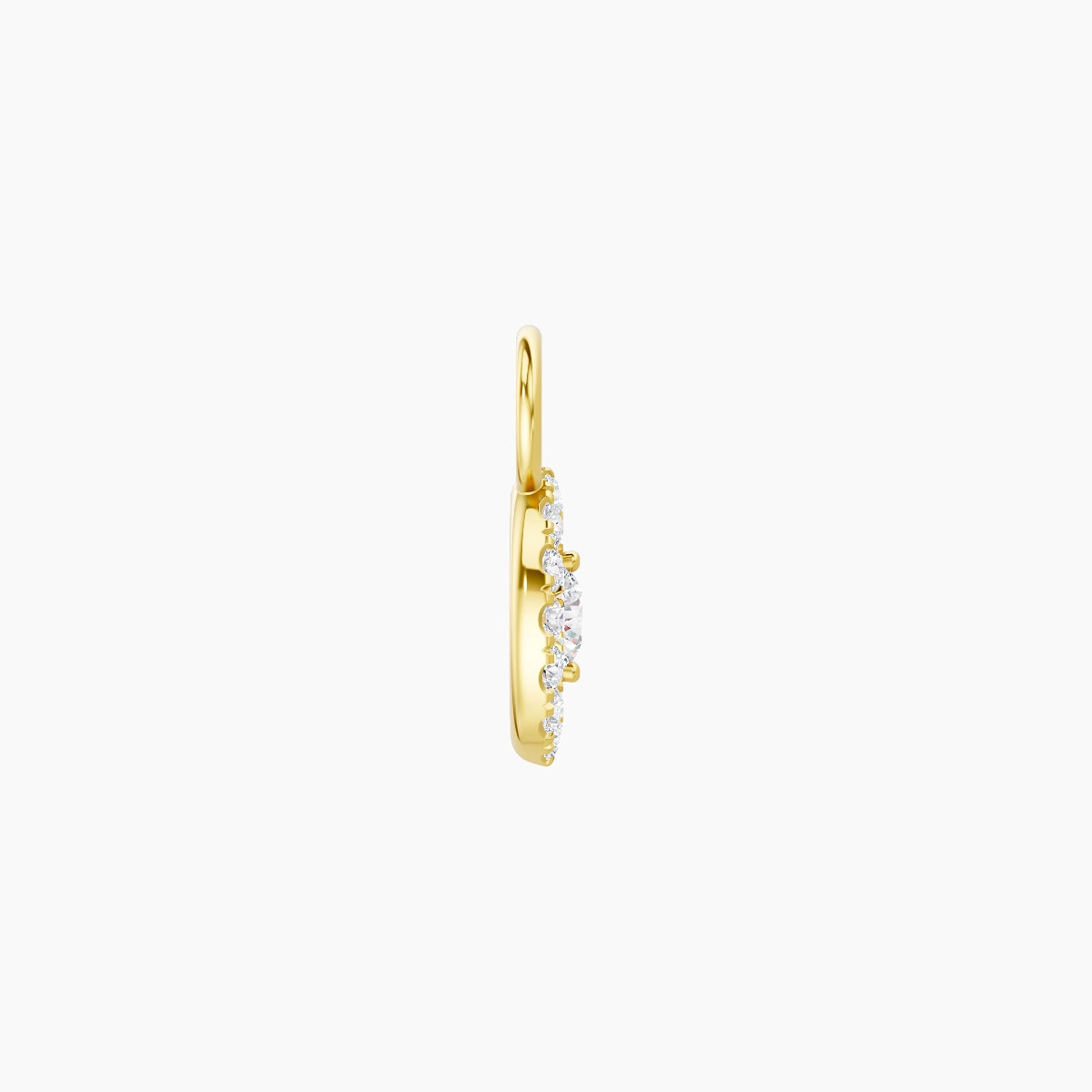 Minerva | Charm Œil Diamant Or Jaune 18k Hypoallergénique 7.2 mm