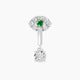 Minerva | Eye Emerald & Diamond Rook Piercing