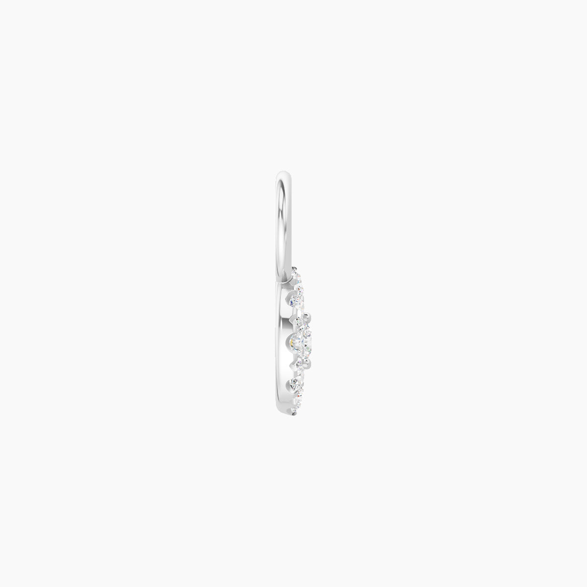 Minerve | Charm Œil Diamant Or Blanc 18k Hypoallergénique 5.5 mm