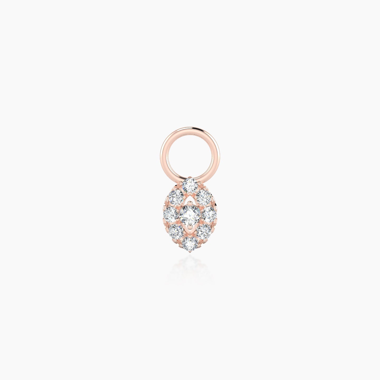 Minerve | 18k Rose Gold 5 mm Eye Diamond Charm