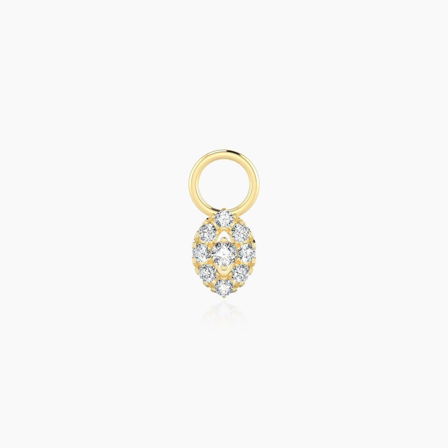 Minerve | 18k Yellow Gold 5 mm Eye Diamond Charm