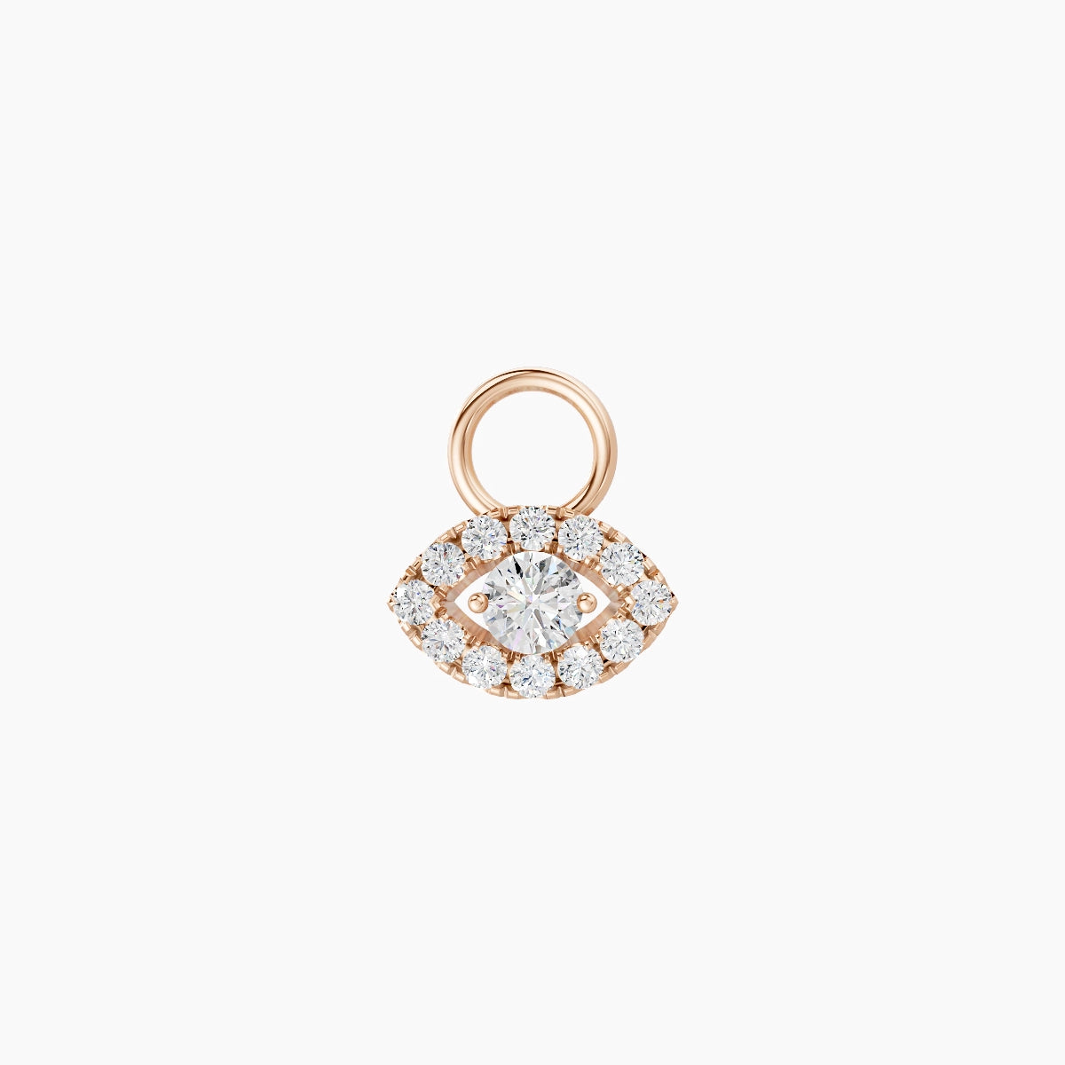Minerve | Charm Œil Diamant Or Rose 18k Hypoallergénique 7.2 mm