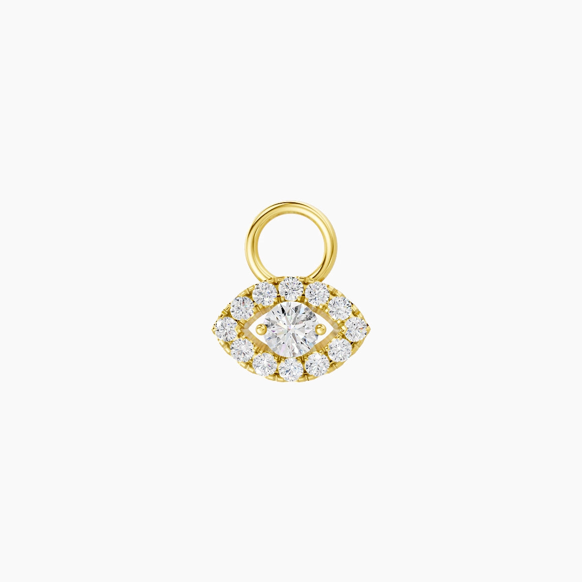 Minerve | Charm Œil Diamant Or Jaune 18k Hypoallergénique 7.2 mm