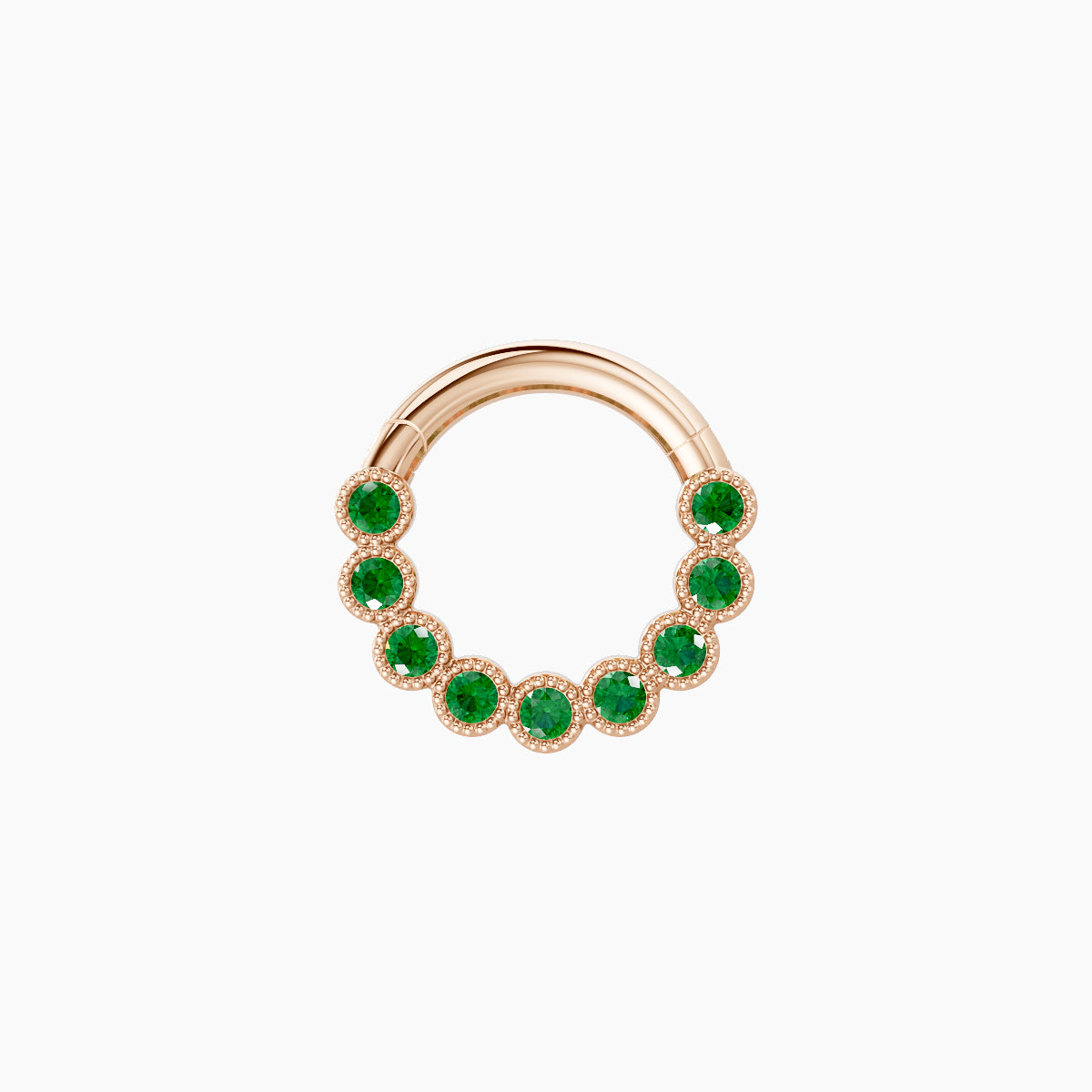 Naya | 18k Rose Gold 6.5 mm Emerald Daith Piercing
