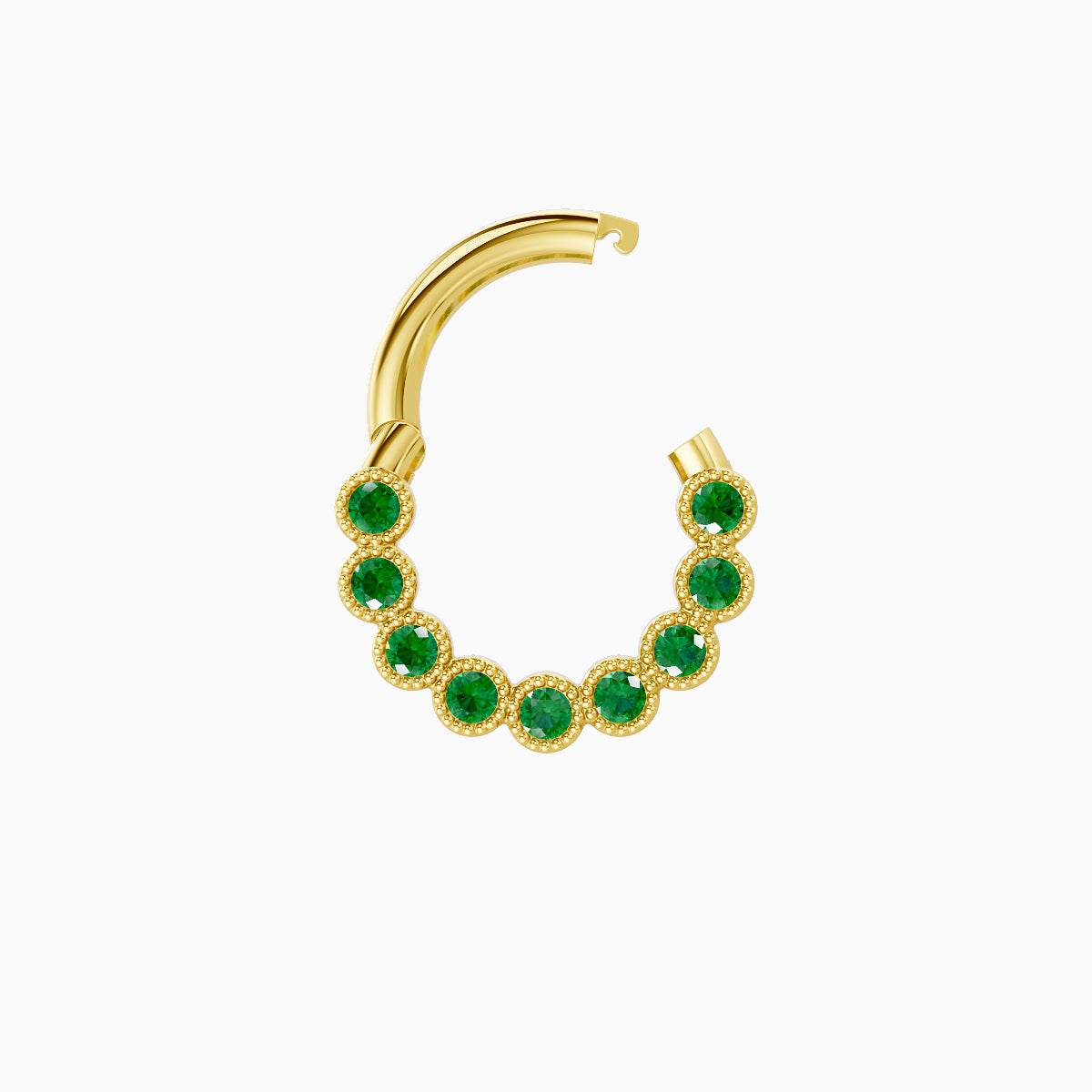 Naya | 18k Yellow Gold 6.5 mm Emerald Daith Piercing