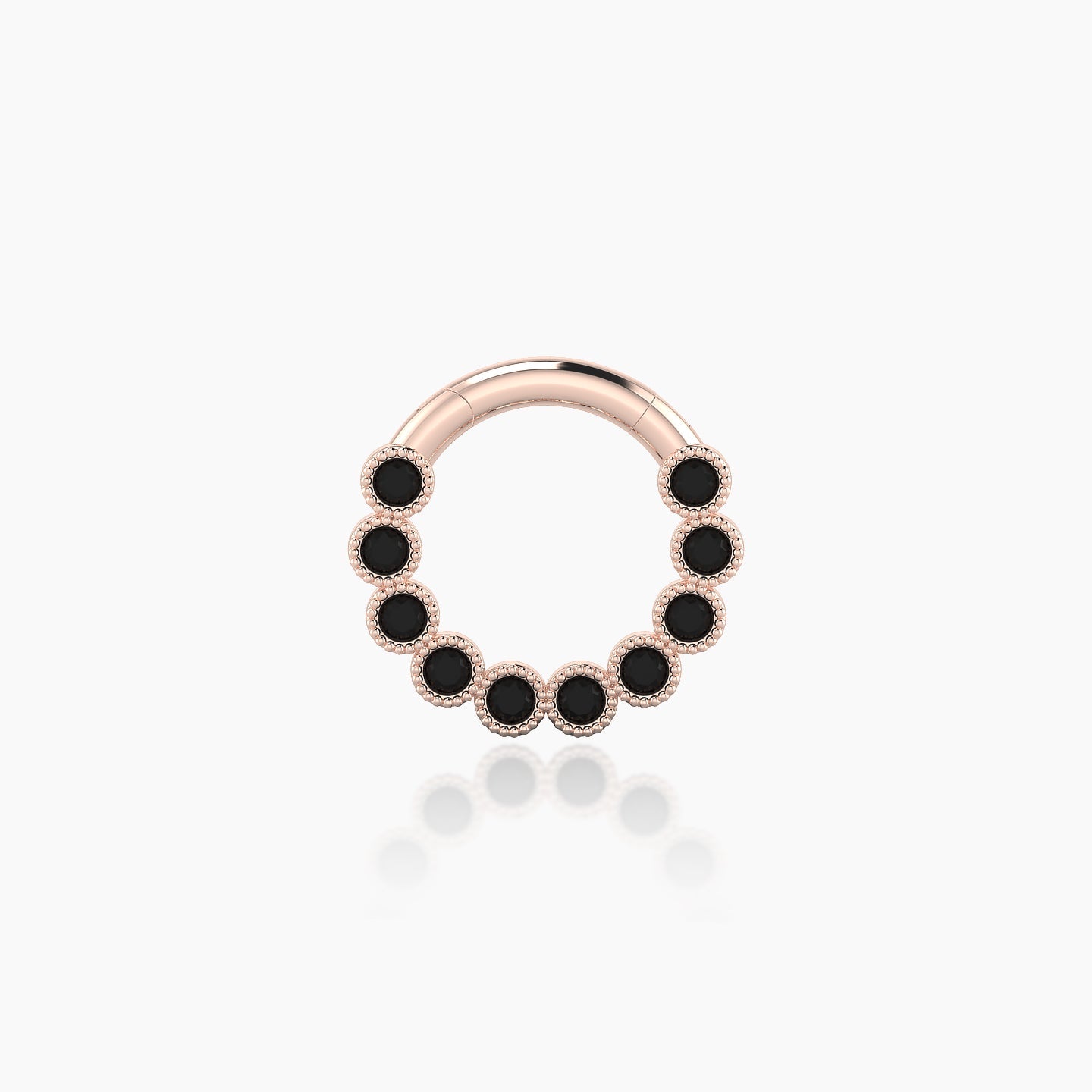 Naya | 18k Rose Gold 6.5 mm Black Diamond Daith Piercing