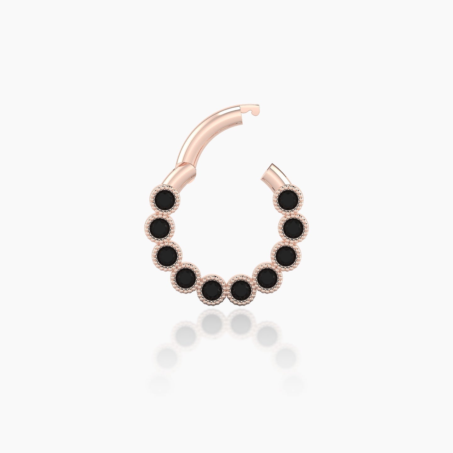 Naya | 18k Rose Gold 6.5 mm Black Diamond Daith Piercing