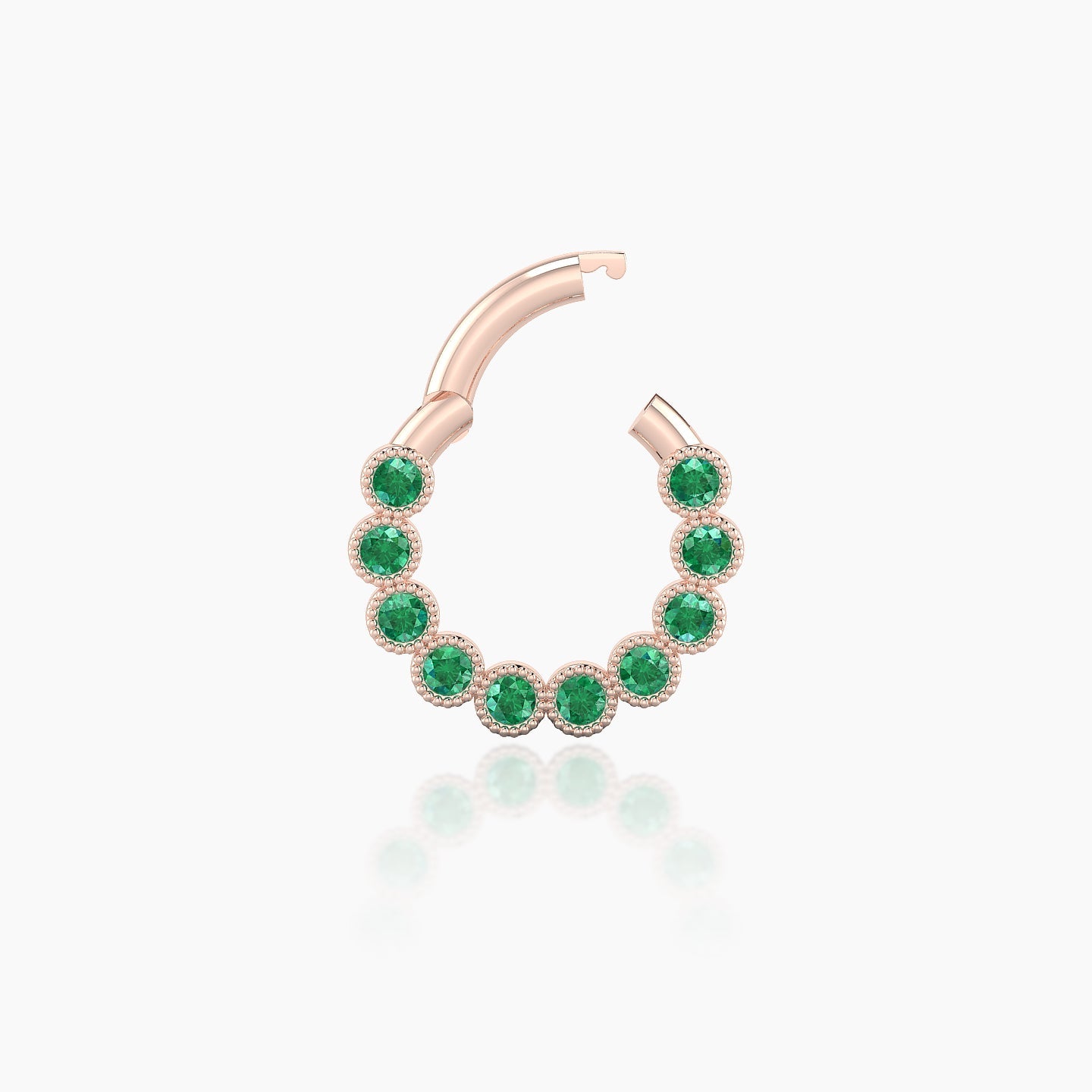 Naya | 18k Rose Gold 6.5 mm Emerald Daith Piercing