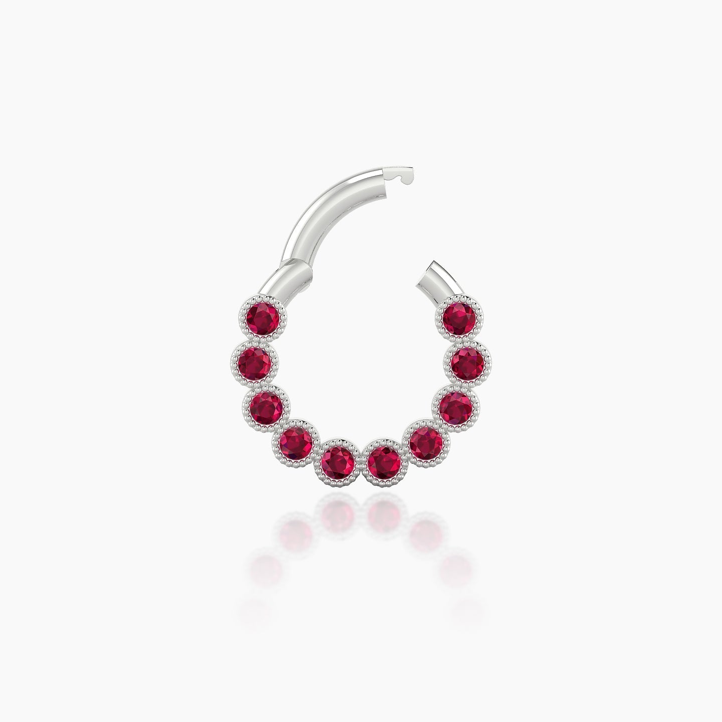 Naya | 18k White Gold 6.5 mm Ruby Daith Piercing