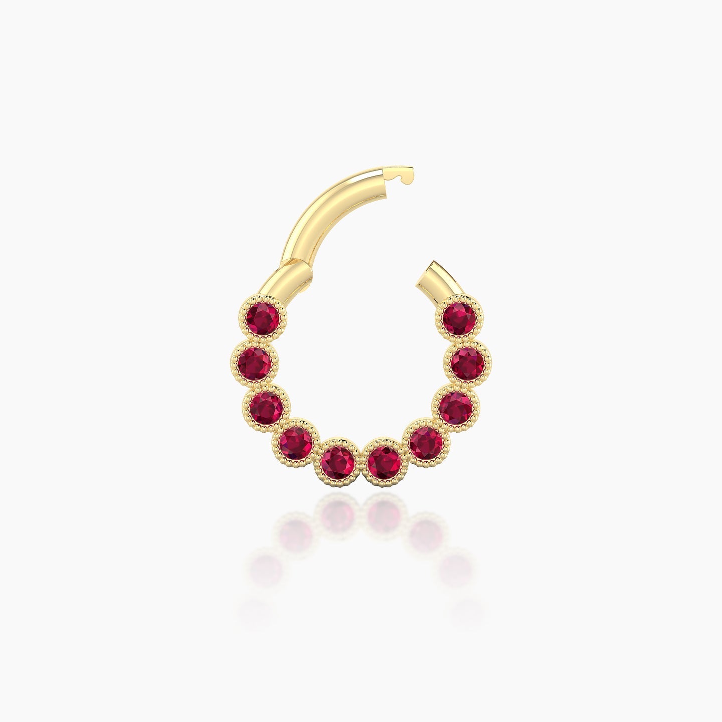 Naya | 18k Yellow Gold 6.5 mm Ruby Daith Piercing