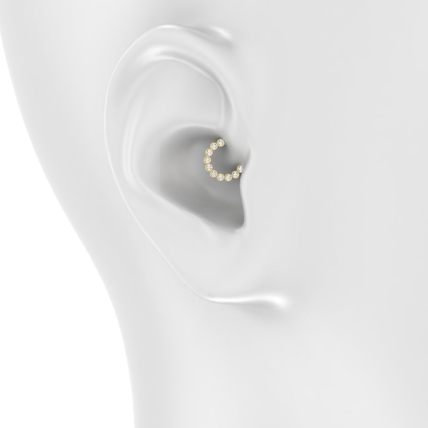 Naya | 18k Yellow Gold 6.5 mm Diamond Daith Piercing