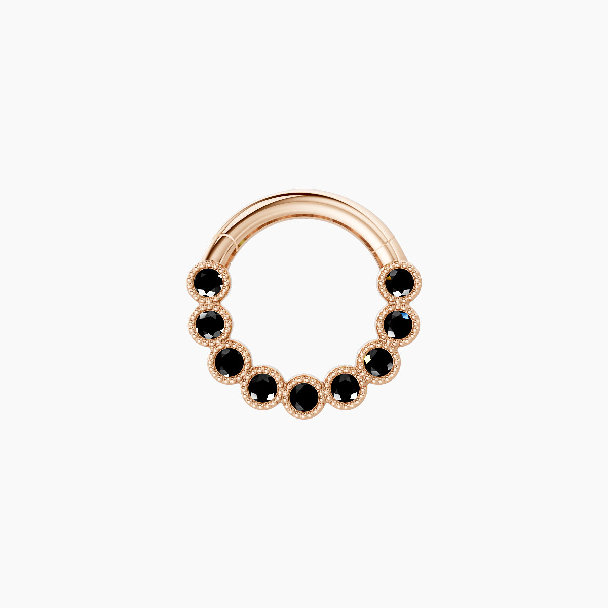 Naya | 18k Rose Gold 6.5 mm Black Diamond Septum Piercing