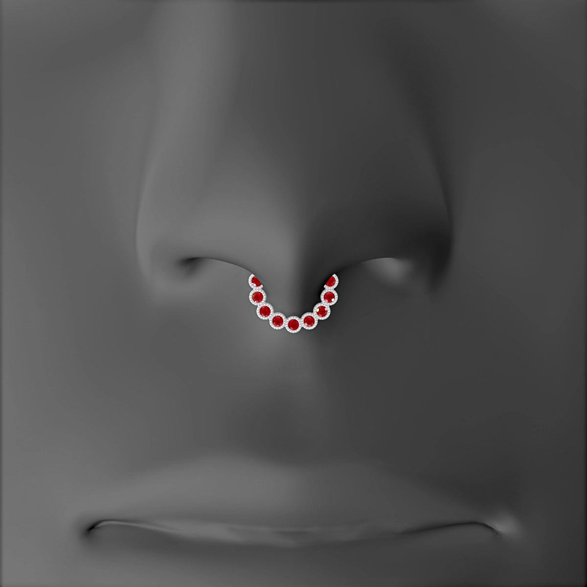 Naya | 18k White Gold 6.5 mm Ruby Septum Piercing