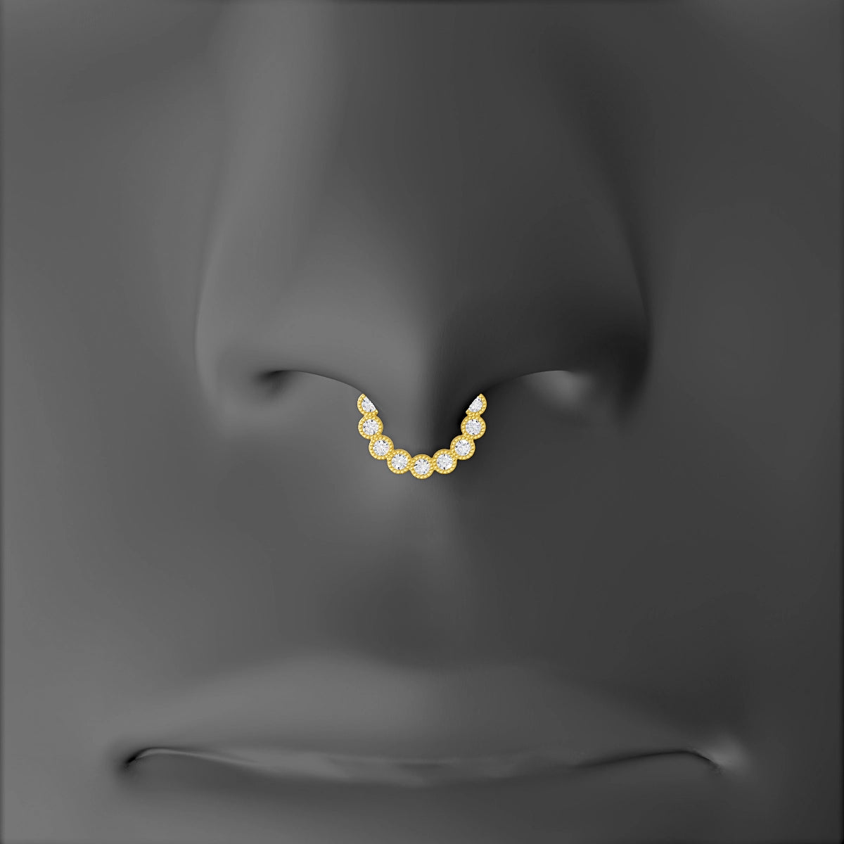 Naya | 18k Yellow Gold 6.5 mm Diamond Septum Piercing