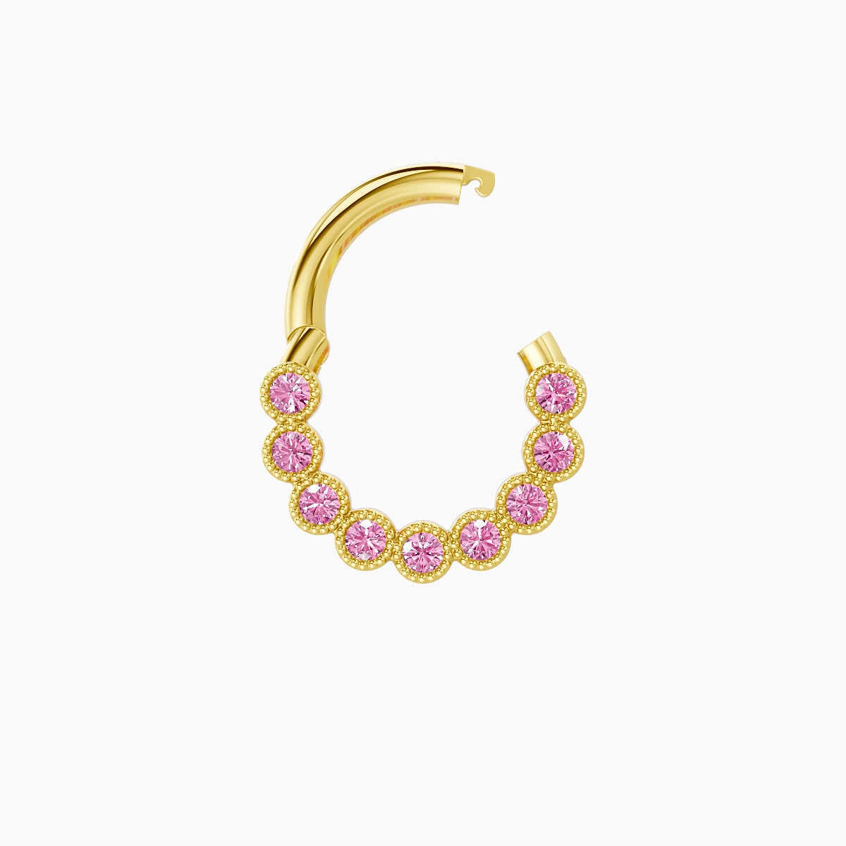 Naya | 18k Yellow Gold 6.5 mm Pink Sapphire Septum Piercing