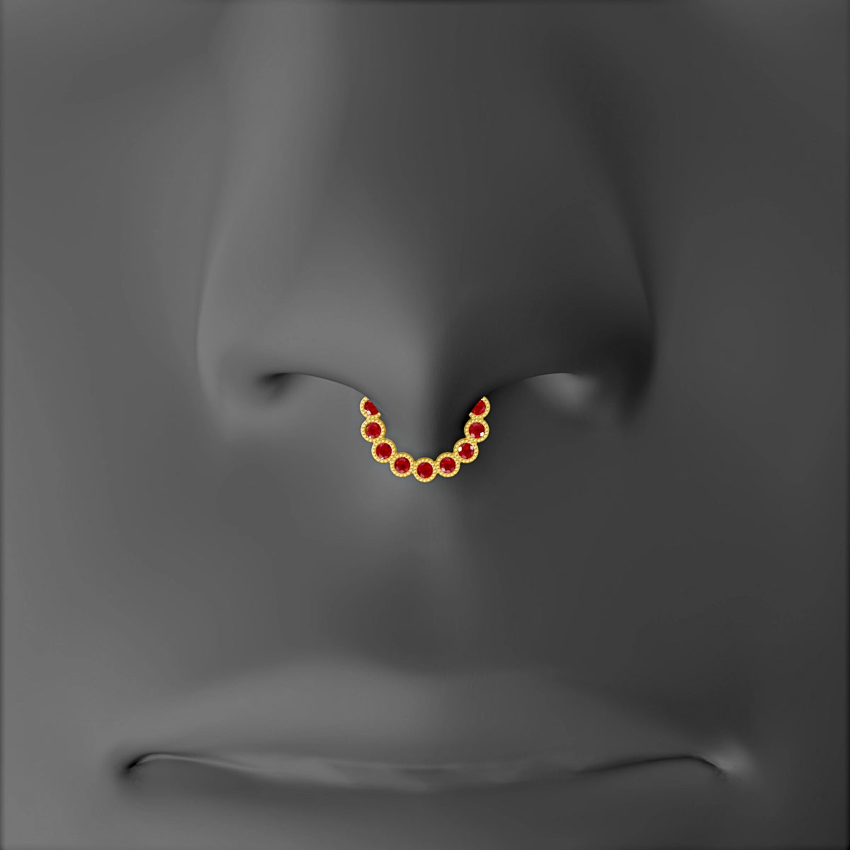 Naya | 18k Yellow Gold 6.5 mm Ruby Septum Piercing