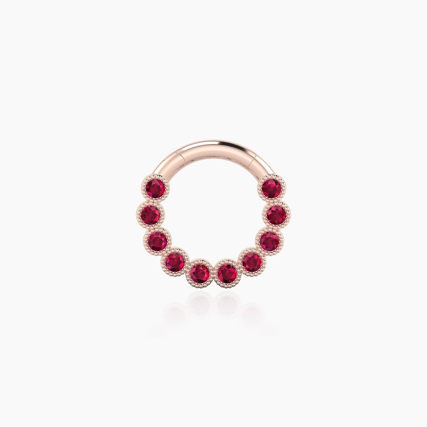 Naya | 18k Rose Gold 6.5 mm Ruby Septum Piercing