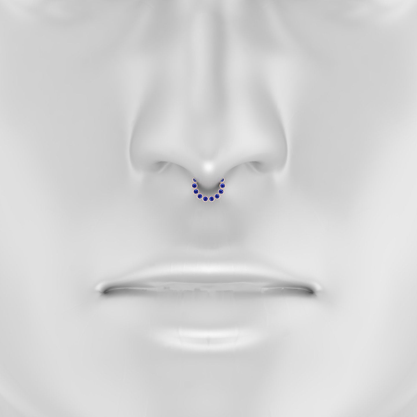 Naya | 18k Rose Gold 6.5 mm Sapphire Septum Piercing