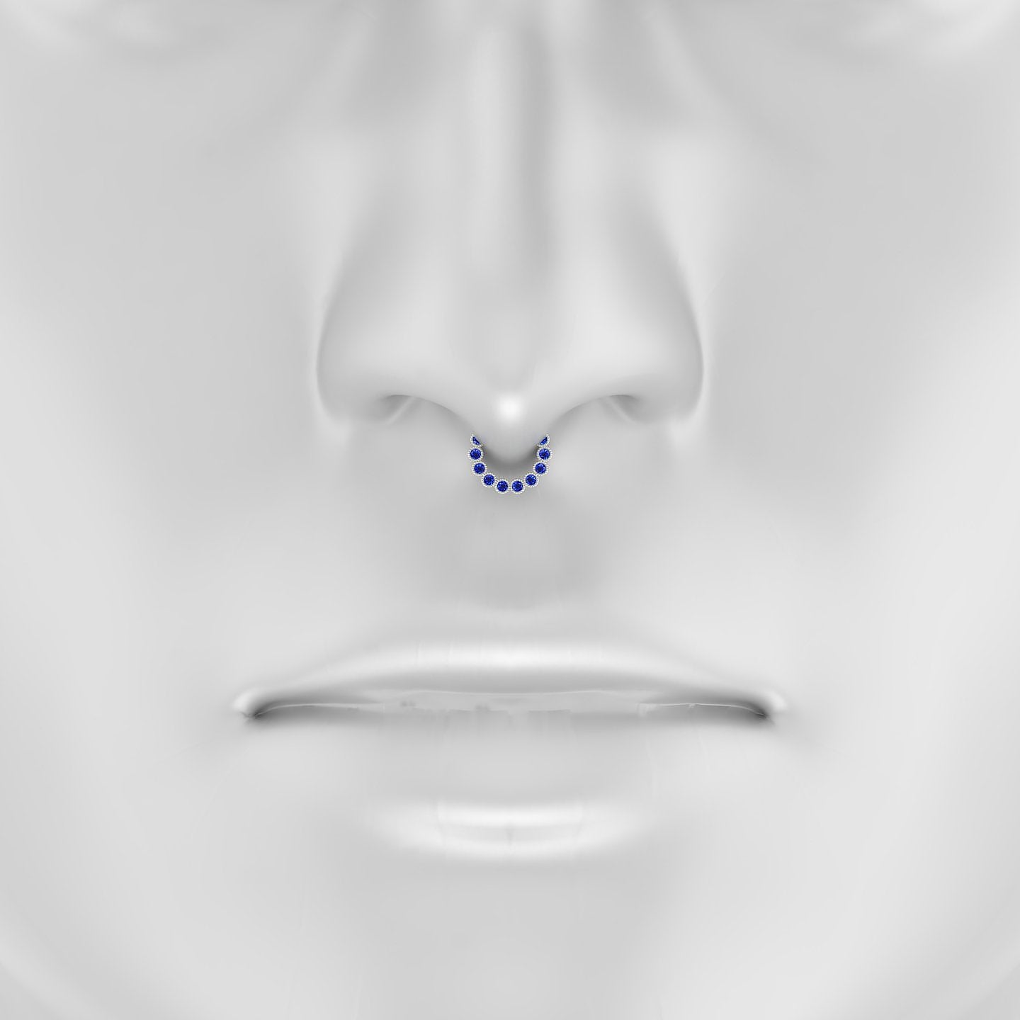 Naya | 18k White Gold 6.5 mm Sapphire Septum Piercing