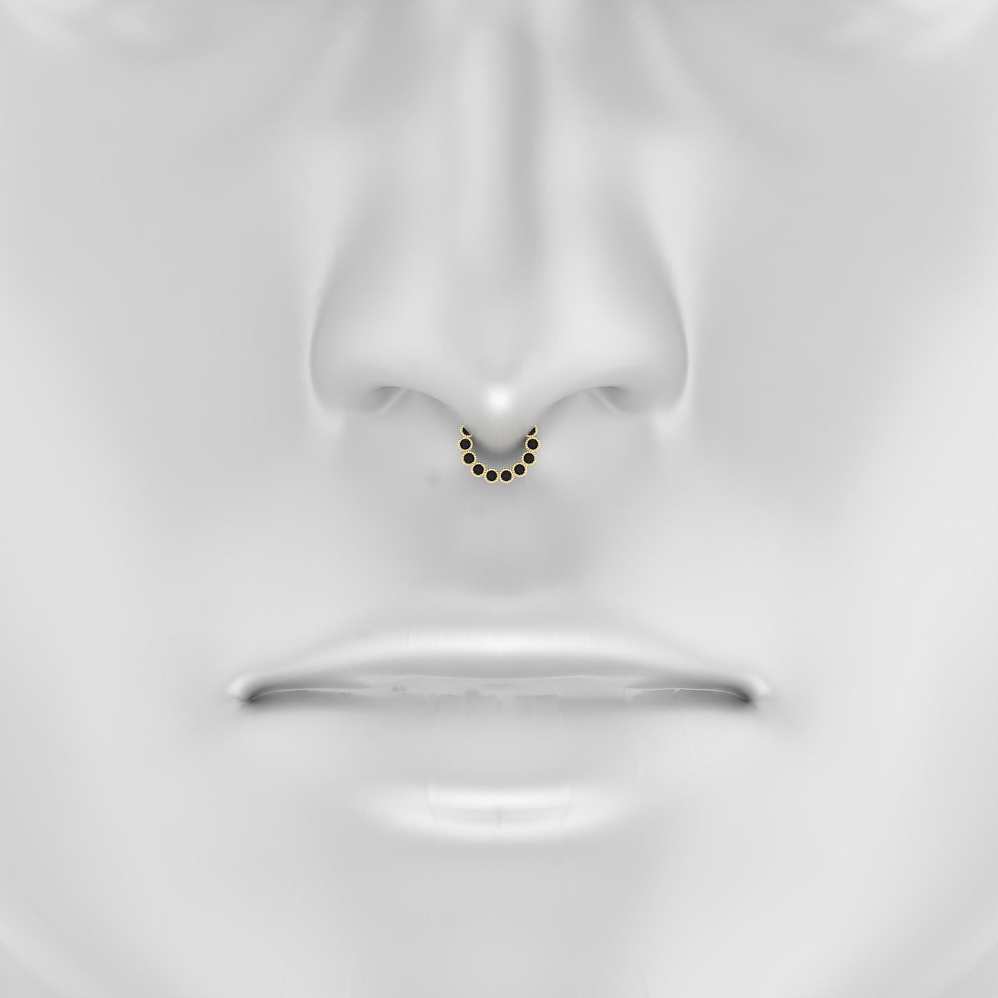 Naya | 18k Yellow Gold 6.5 mm Black Diamond Septum Piercing